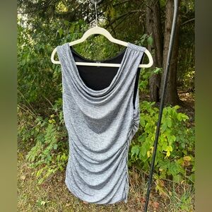 Apt 9 tank. Silver, dressy tank. Flattering fit. Size L